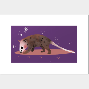 Possum Painting Hand Drawn Posters and Art